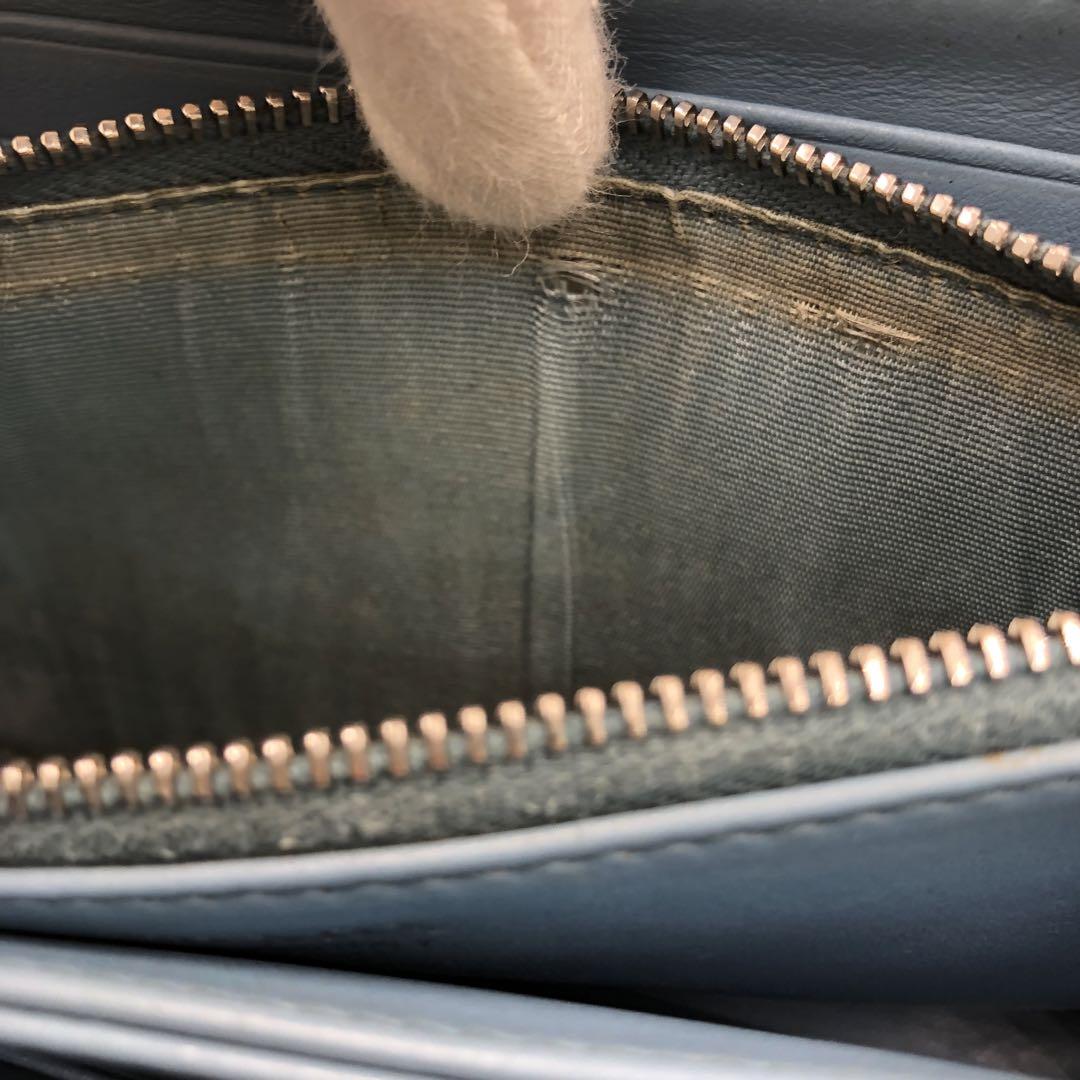 SG3502B PRADA プラダ サフィアーノ ラウンド 長財布 ネイビー