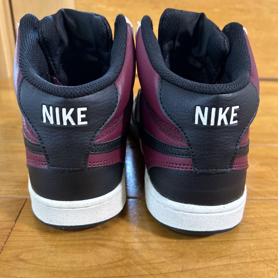 Nike コーポレーション バーガンディ/ホワイト/ブラック ハイカット26.5