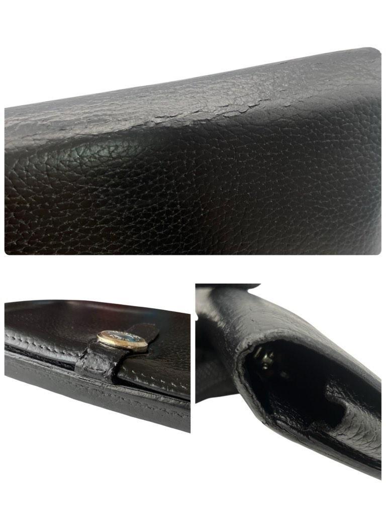 美品 HERMES エルメス ドゴン GM ▢M刻印 ブラック コインケース付