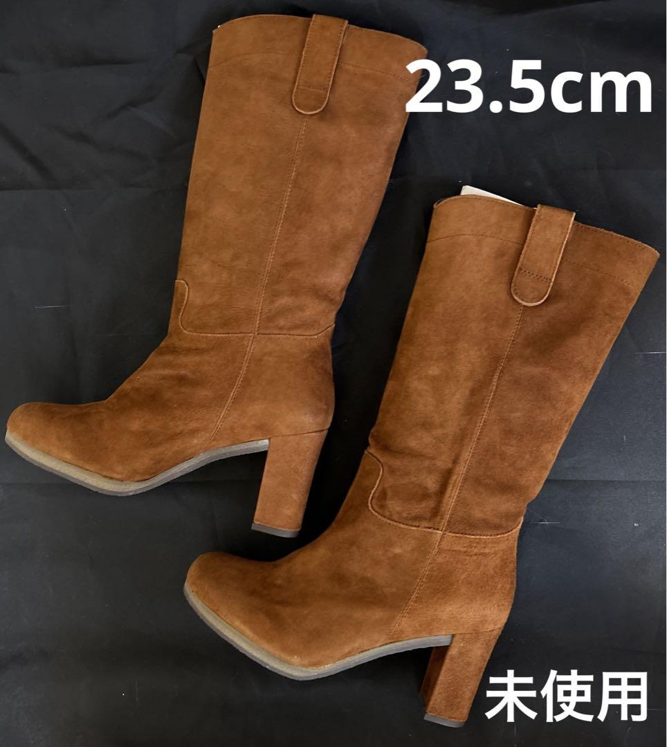 男性に人気! FLAVOR MIEUX ロングブーツ 革製 茶 23.5cm ブーツ