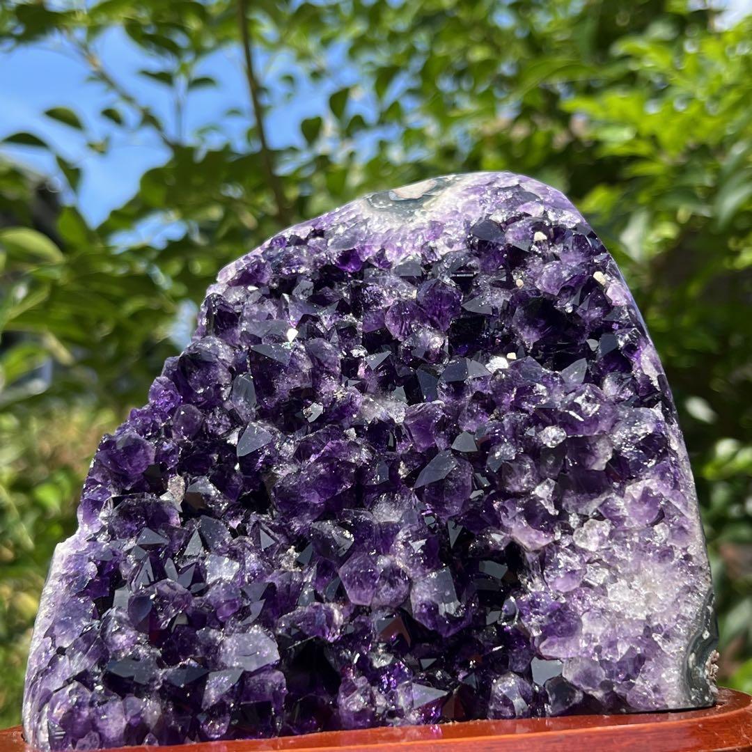 ✳️極上品✨神々しい輝き✨美濃紫の結晶✨ウルグアイ産 アメジストクラスター 天然石 画像9