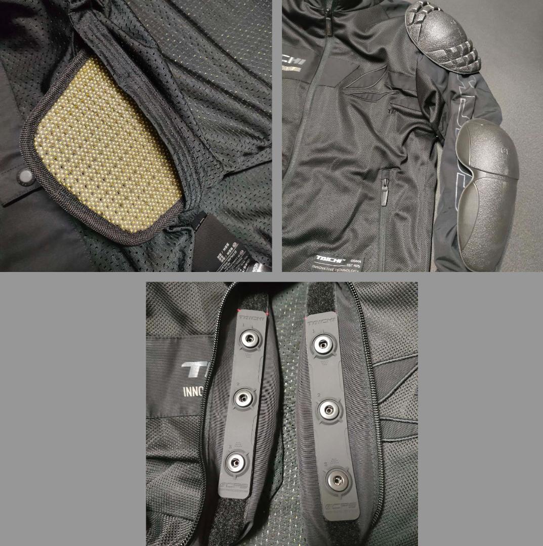 超美品 TAICHI ライディングメッシュジャケット 黒M タイチ