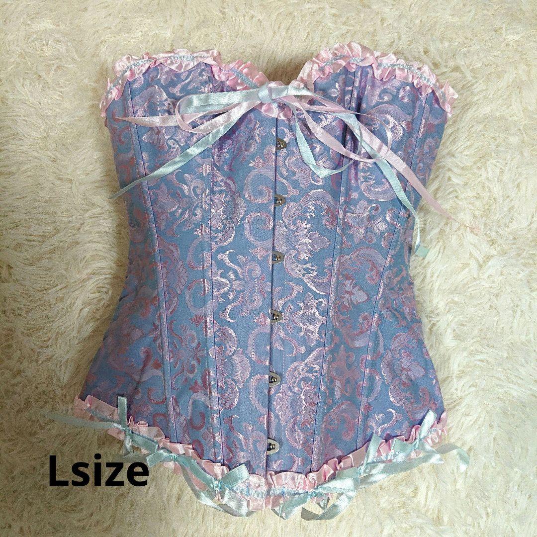 バレエコア ボーン入りフリル リボン コルセット バレリーナ ラプンツェル