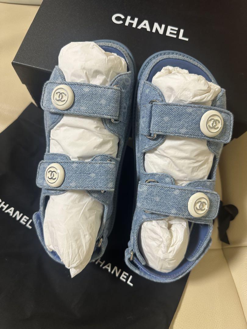 新品 CHANEL シャネル サンダル デニム 37