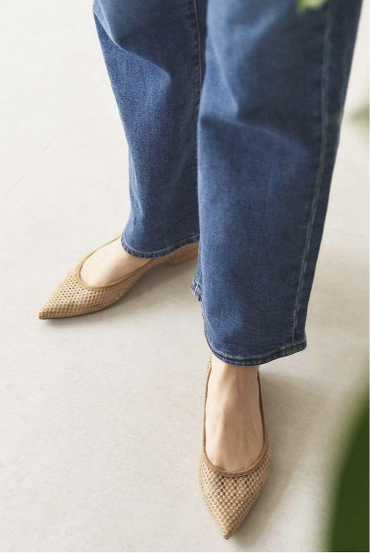 美品　LE TALON ポインテッドネットフラット