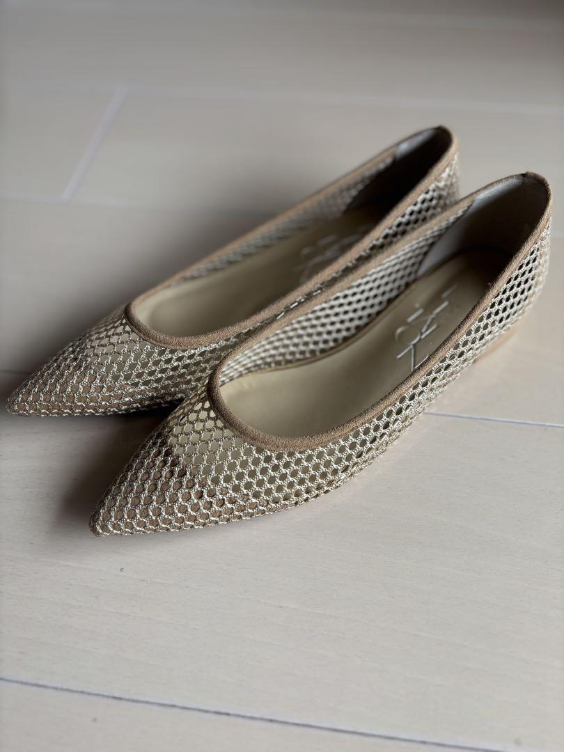美品　LE TALON ポインテッドネットフラット