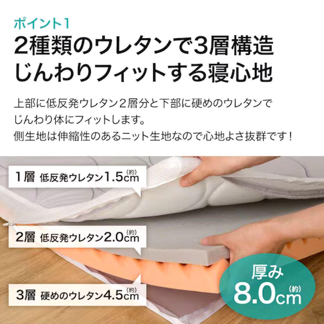 じんわりフィットする低反発敷布団 シングル(S F2404)
