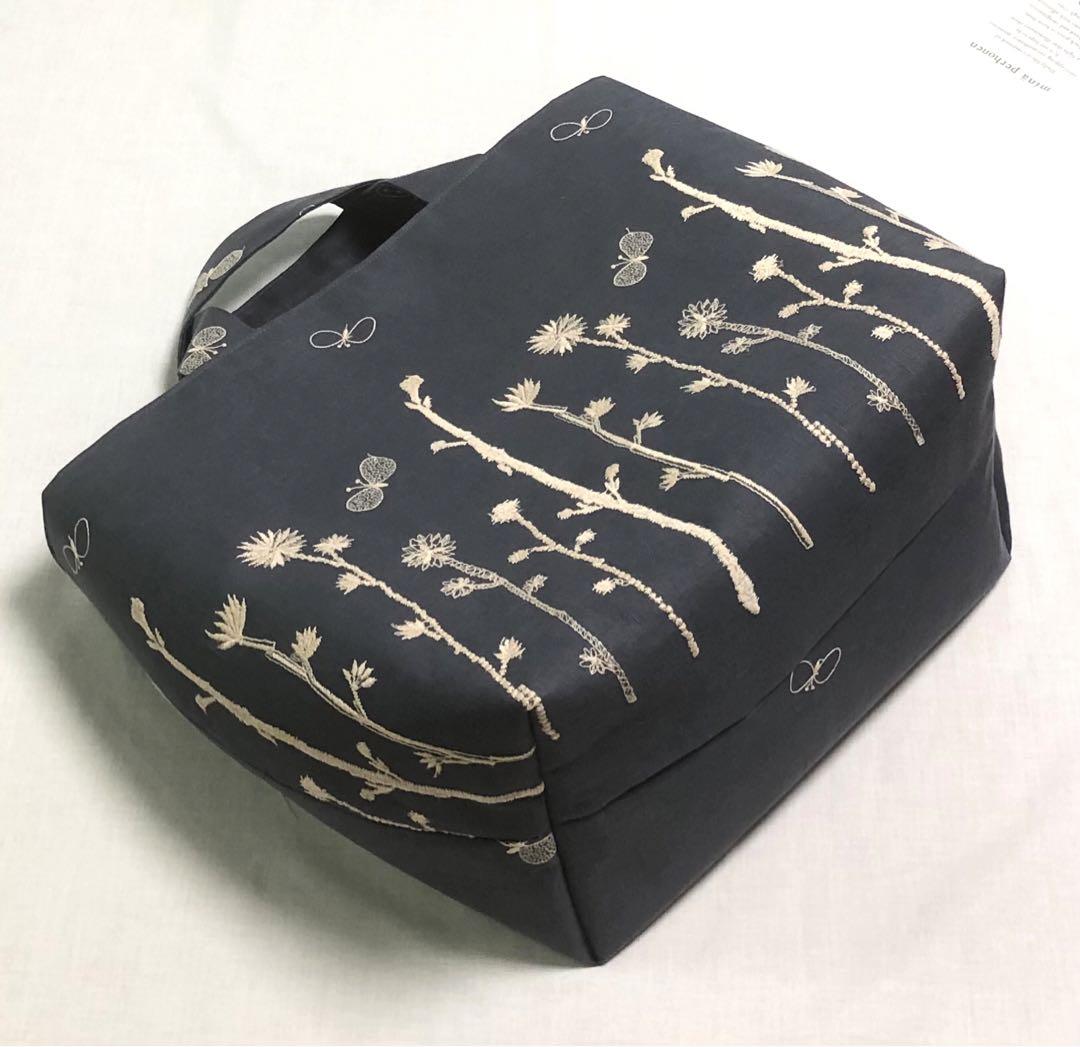ハンドメイド バケツトート ミナペルホネンchoucho+noppara 291 受注製作】ミナペルホネン noppara choucho トートバッグ - メルカリ