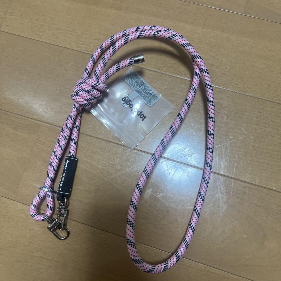 メゾンキツネ×トポロジー　ロープストラップ 8.0mm ピンク