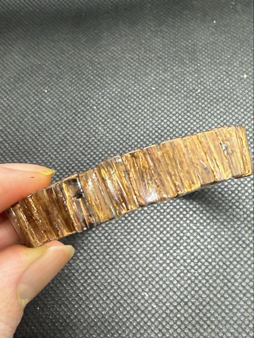 希少 タイガールチルクォーツ 11mm バングル ブレスレット 天然石