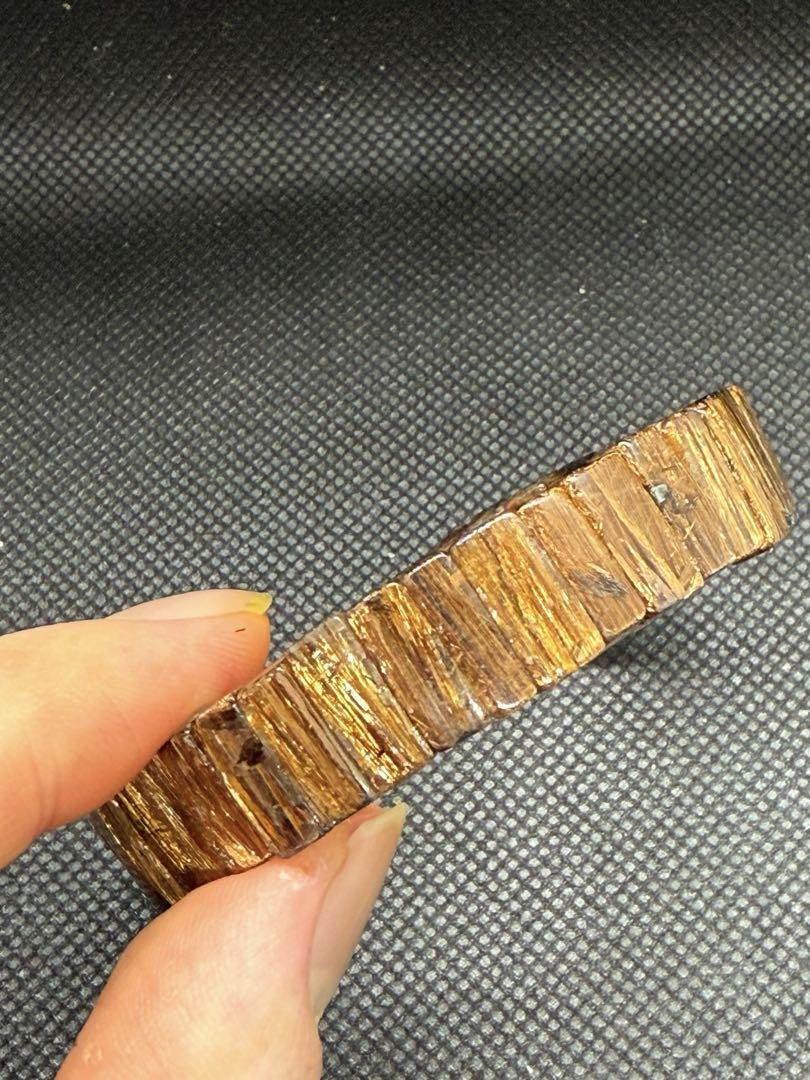 希少 タイガールチルクォーツ 11mm バングル ブレスレット 天然石