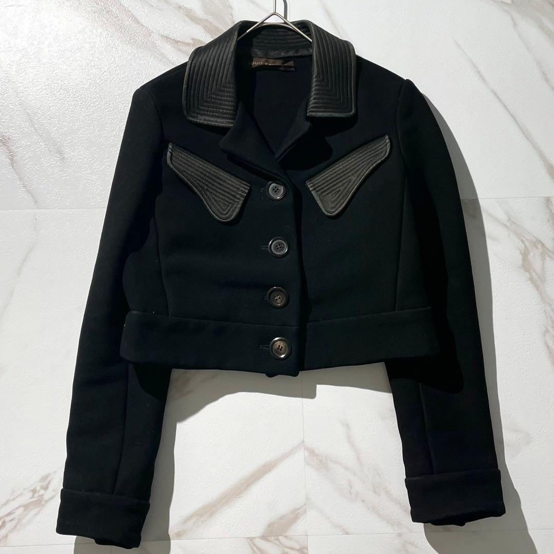 美品✨ LOUIS VUITTON ショート丈 クロップドジャケット ブラック 美品✨ LOUIS VUITTON ショート丈 クロップドジャケット ブラック