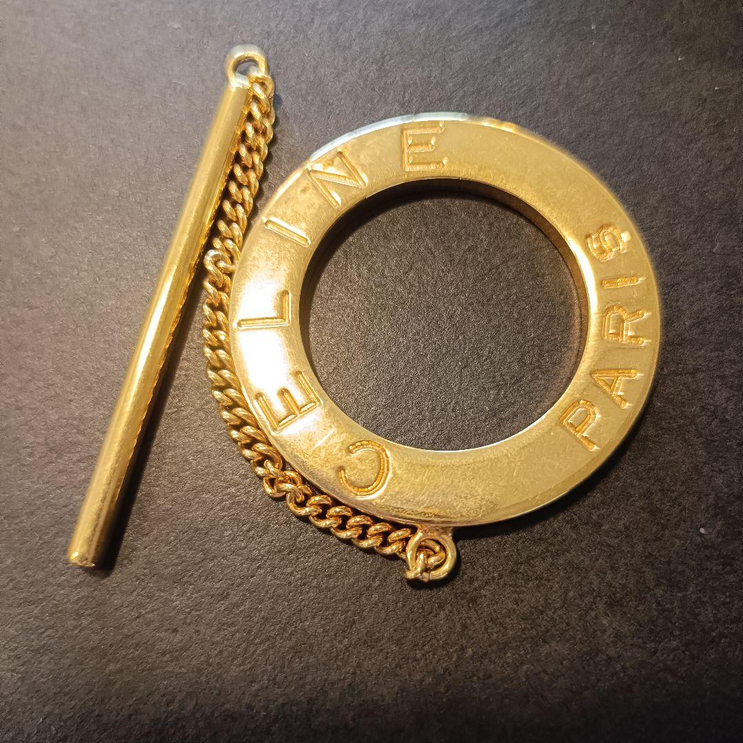美品✨️箱あり袋あり✨️　セリーヌ　スカーフリング　ゴールド e58398f.jpg