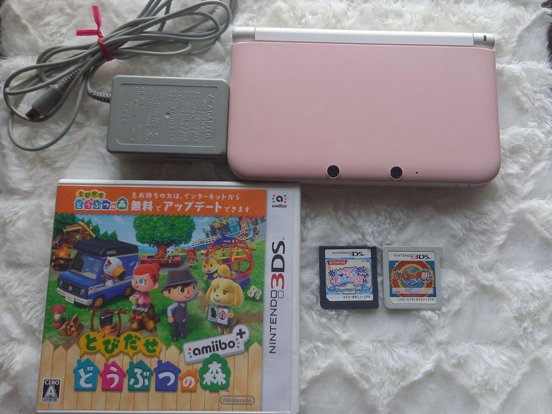 ニンテンドー Nintendo 任天堂 3DSLL ピンク + カセット3点 19,500円