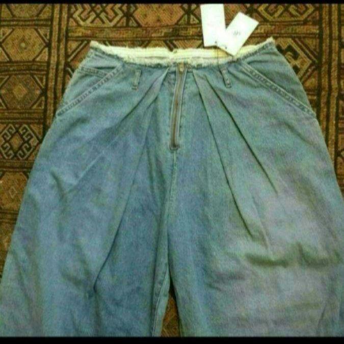 JOHN　BuLL　新品タグ付　デニムループワイドPANT　ユーズド加工　Ｍ
