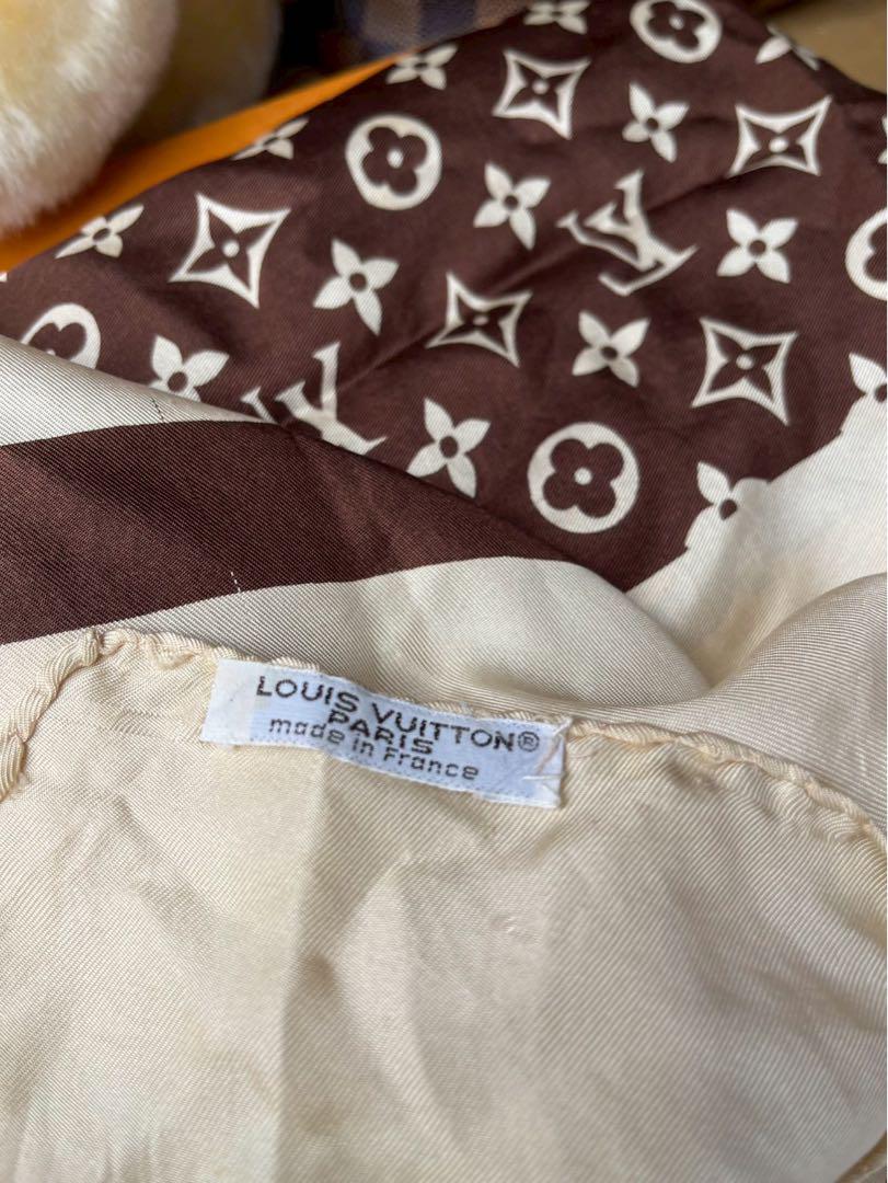Louis Vuitton スカーフ ブラウン アイボリー