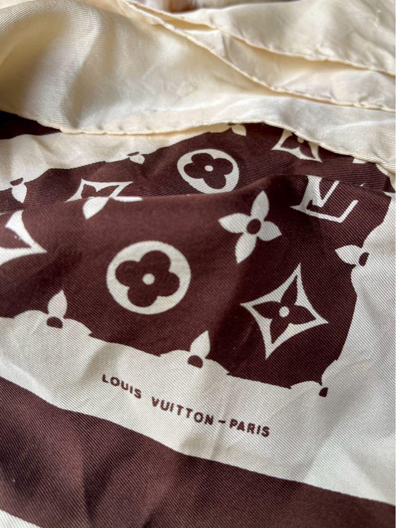 Louis Vuitton スカーフ ブラウン アイボリー