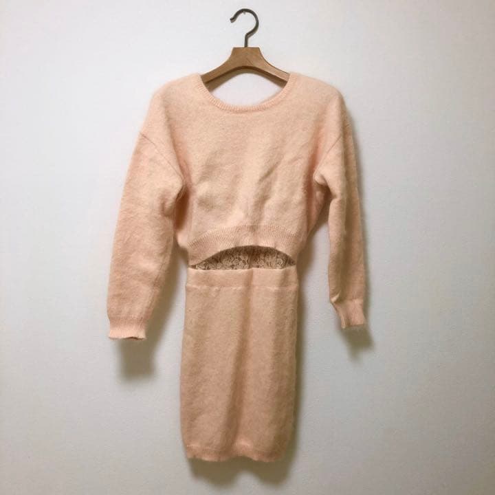 メルカリ Snidel スナイデル アンゴラニットコンビワンピース ミニワンピース 3 500 中古や未使用のフリマ