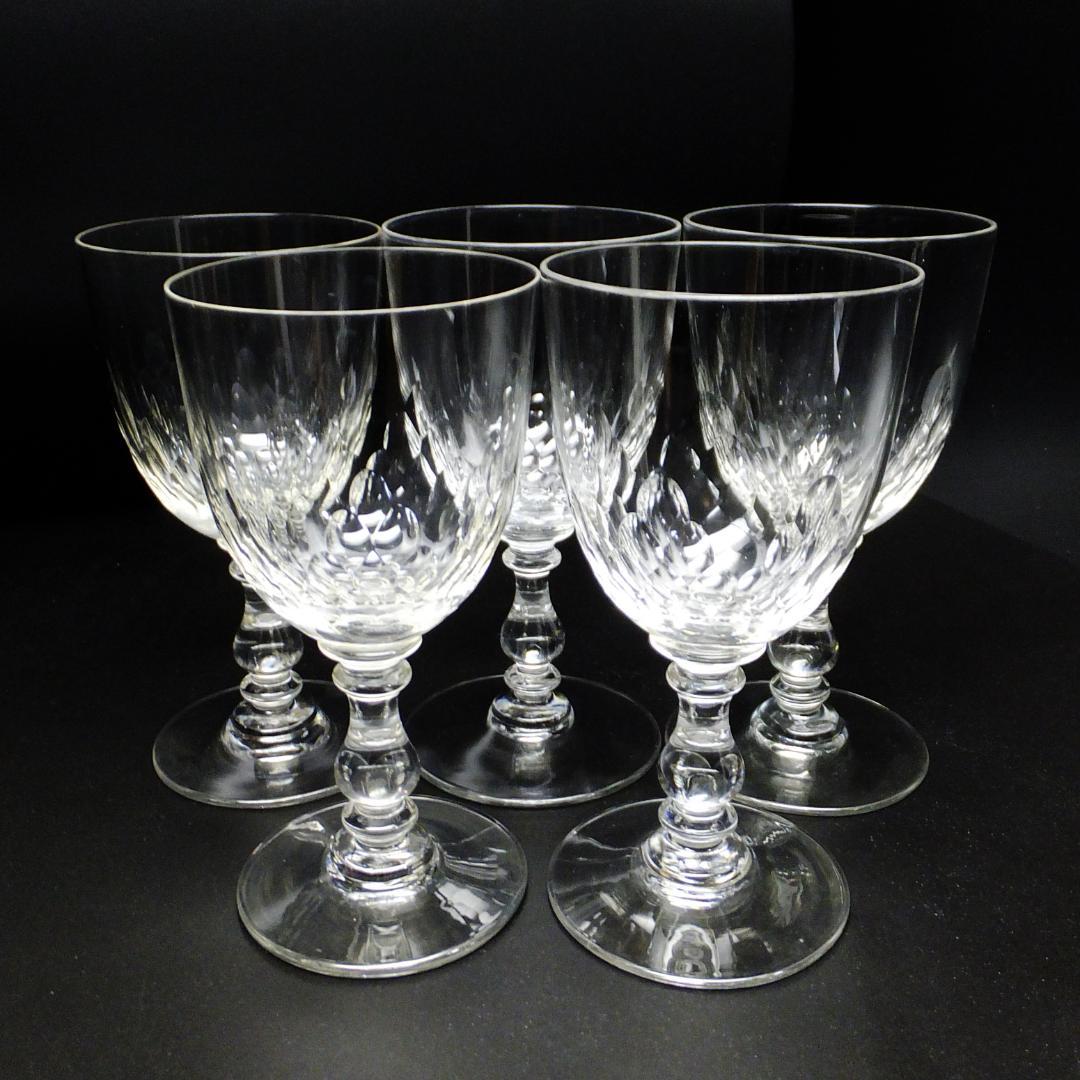 オールド バカラ リシュリュー ワイン グラス 5客 セット H12.3㎝ レア