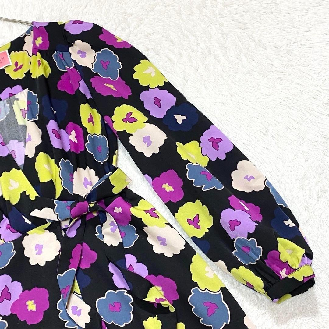 ケイトスペードニューヨーク フラワープリント カシュクール ワンピース マキシ丈