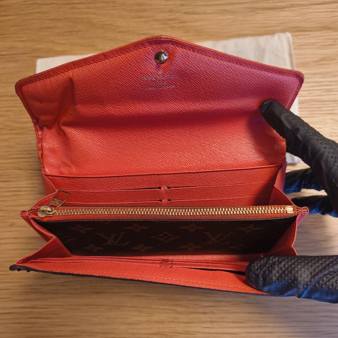 Louis Vuitton 長財布 ブラウン/レッド