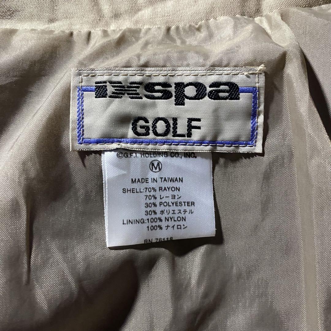 ixspa GOLFハリントンジャケットMスイングトップ古着ブルーCBOY