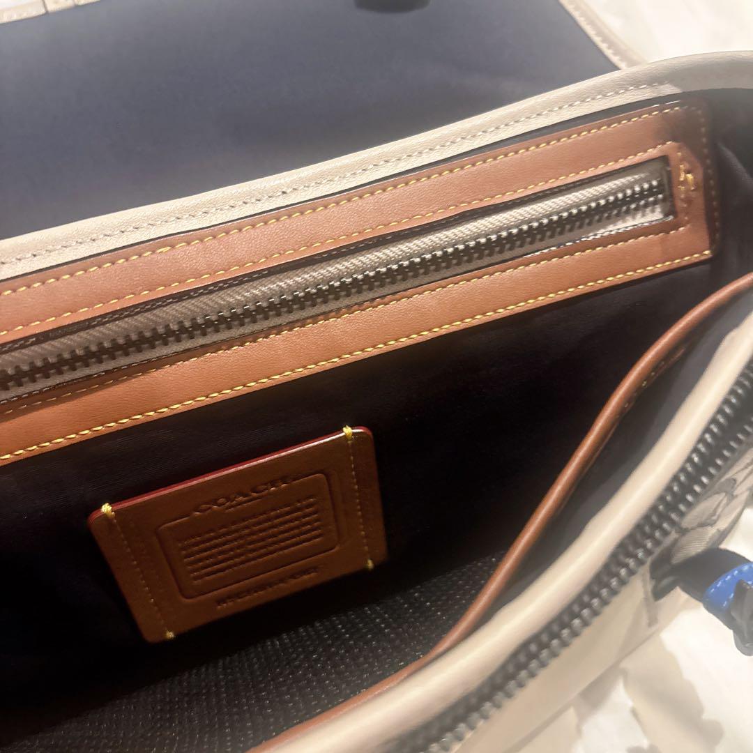 Coach リーグバイク バッグシグネチャー ジャカ ード ショルダー