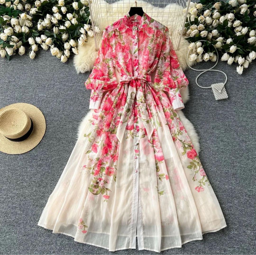 花柄ロングワンピース ワイルドリリー wildlily ワンピース