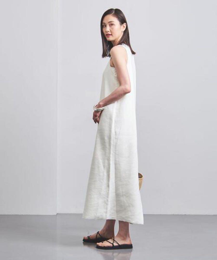 ■極美品　SACRA　サクラ　ダブルフェイスコットンワンピース　ホワイト