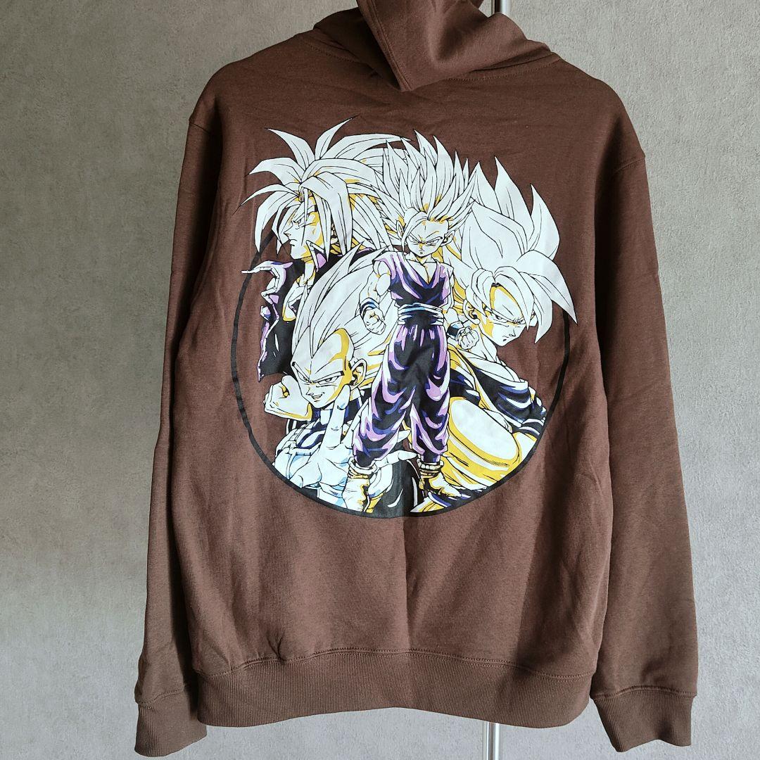 【アメリカ限定】ドラゴンボールZ フード付きパーカー スーパーサイヤ人 M 茶色