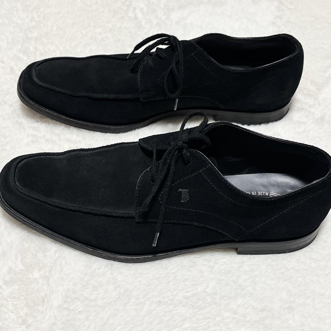 美品　トッズ　Tod's ドレスシューズ　スエード　ブラック　7/26サイズ