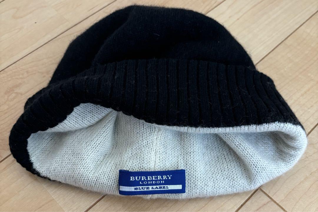 【BURBERRY BLUE LABEL】つば付きニット帽 BURBERRY BLUE LABEL】つば付きニット帽 - メルカリ