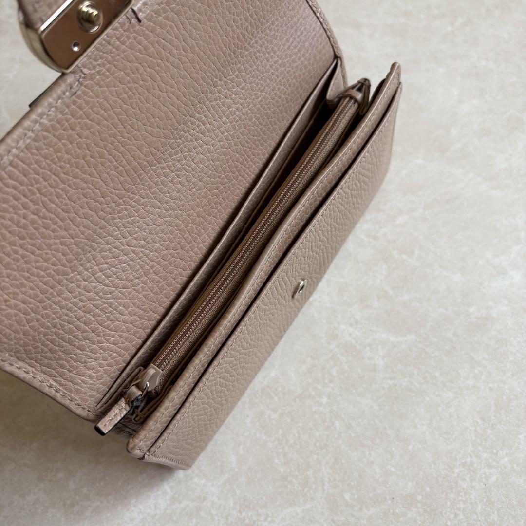 【訳あり】GUCCI グッチ 長財布 GG インターロッキング シボ革