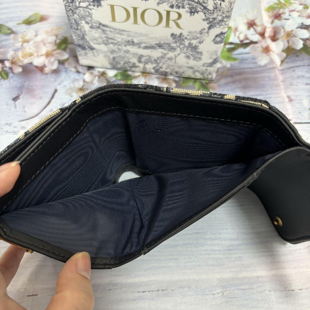 DIOR サドル 三つ折り財布 オブリーク