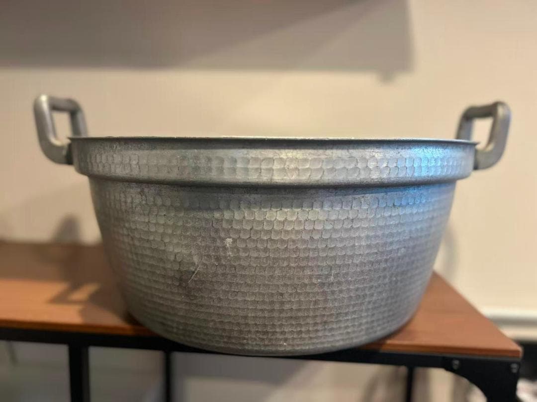 業務用両手鍋 アルミ製 厚手 直径50cmやや傷や汚れあり