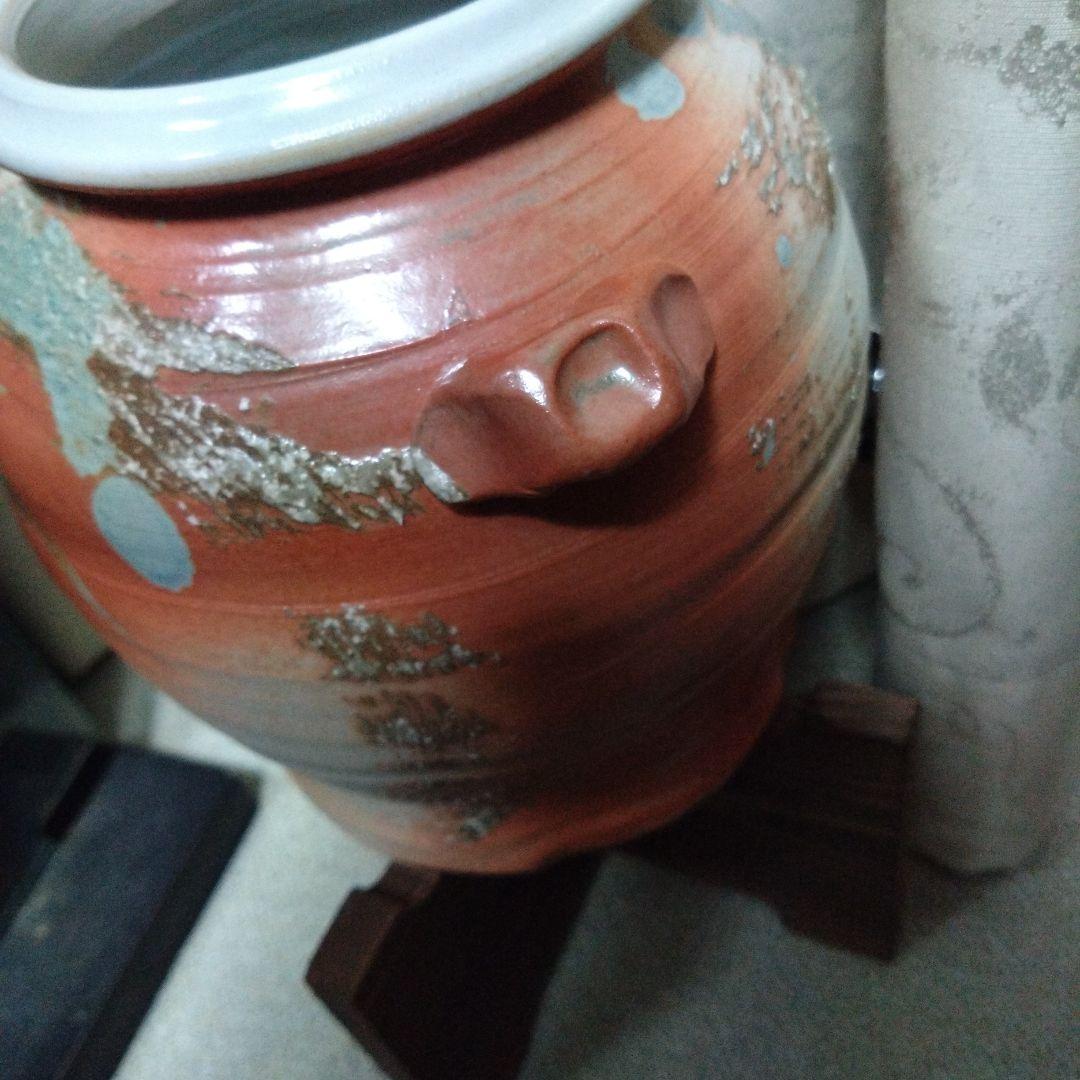 新品未使用品 信楽焼 焼酎サーバー 陶器製 蛇口付き スタンド付 説明文付 新品未使用品 信楽焼 焼酎サーバー 陶器製 蛇口付き スタンド付 説明文付
