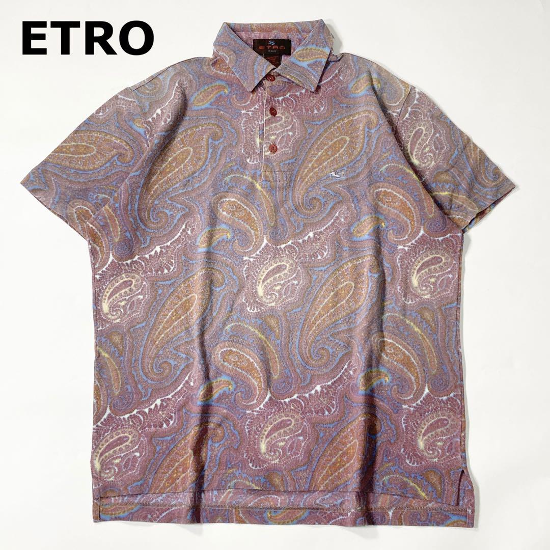 ETRO エトロ ポロシャツ ペイズリー M 鹿の子