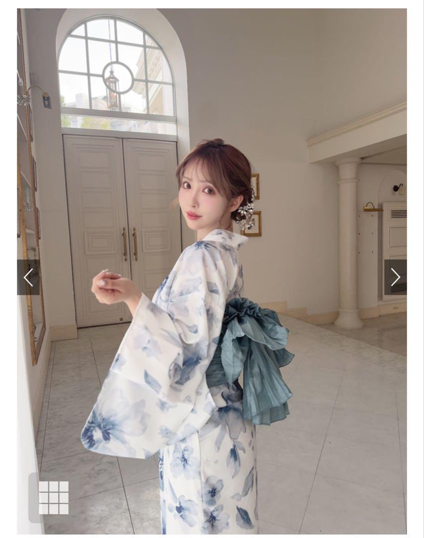 新品未使用グレイル水彩花柄浴衣セット 2wayセパレート浴衣 即日発送！ 新品未使用 GRL グレイル 水彩花柄浴衣セット 2wayセパレート