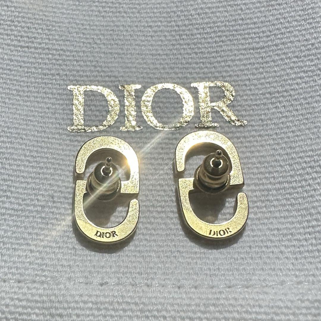Dior ゴールドトーン ストーン付きピアス