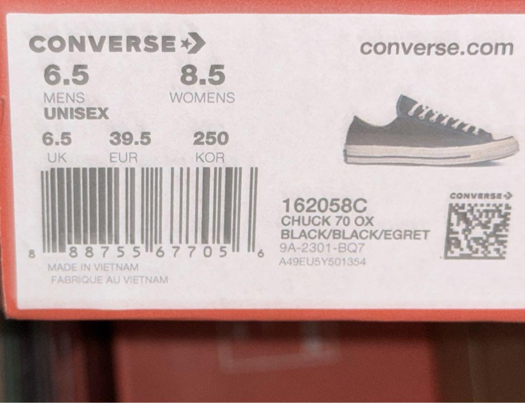 CONVERSE コンバース CT70 6.5 25cm ブラック