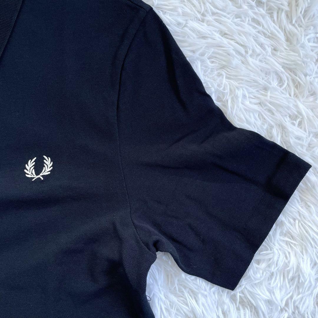 FRED PERRY フレッドペリー 半袖カーディガン 半袖シャツ ネイビー M
