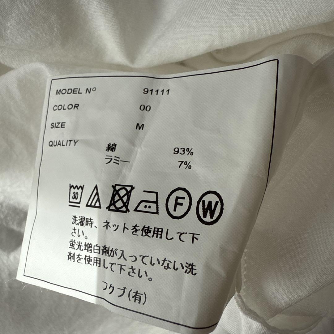 YAECA ヤエカライト　ギャザーブラウス　白　M