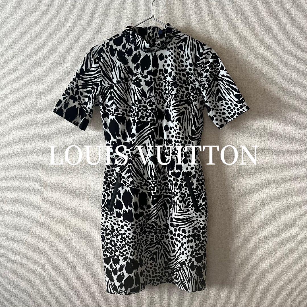【美品】LOUIS VUITTON ルイヴィトン 動物柄 ワンピース サイズ36