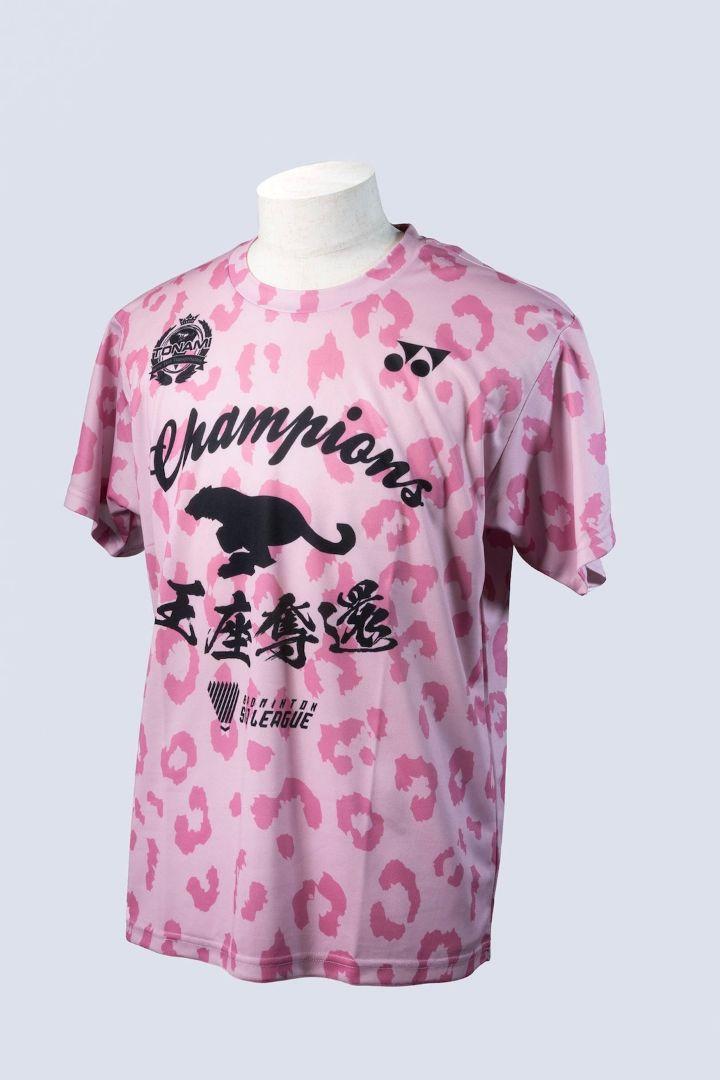 トナミ tonami YONEX ピンク チャンピオンシャツ Lサイズ