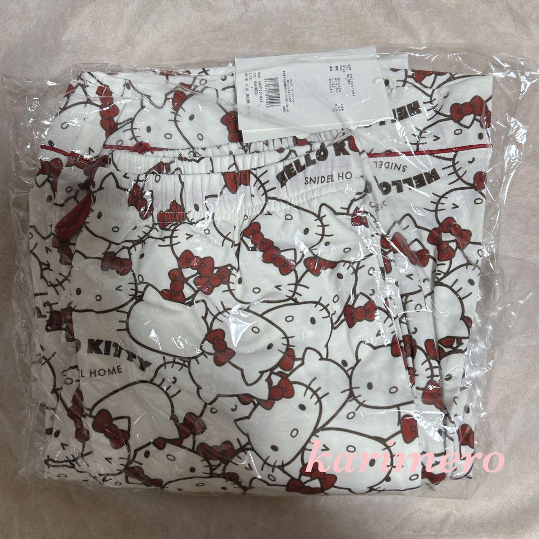 未開封♥️SNIDEL HOME 【HELLO KITTY】総柄ロングパンツRED