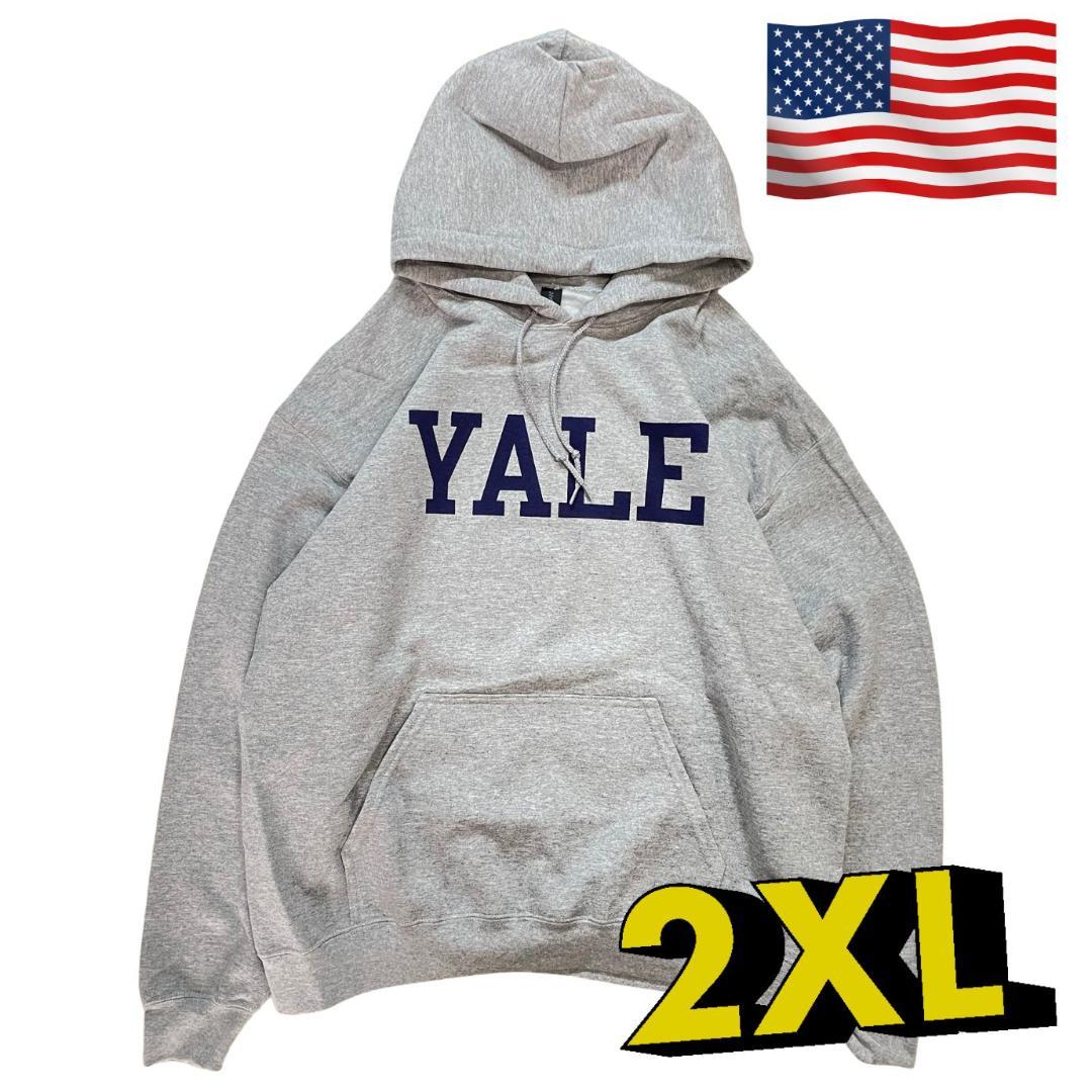 YALE パーカー グレー 2XLサイズ スウェット トレーナー カレッジ