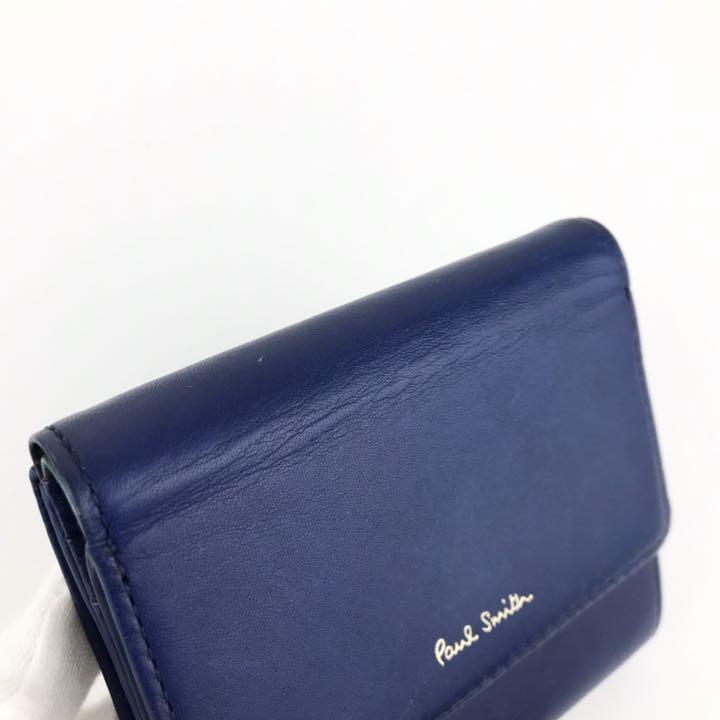 代引き人気 B品 ストライプ 紺色 ネイビー 折り財布 ポールスミス Smith Paul - 折り財布 代引き人気 B品 ストライプ 紺色 ネイビー 折り財布 ポールスミス Smith Paul - 折り財布