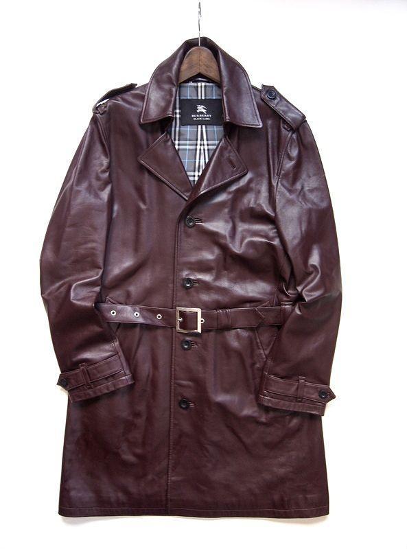BURBERRY バーバリー ブラックレーベル 羊革 レザー コート