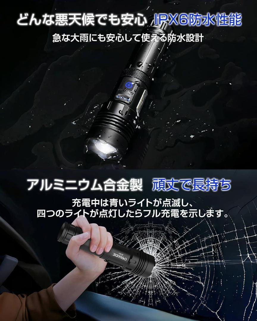R014 懐中電灯 強力 LEDライト ハンディライト