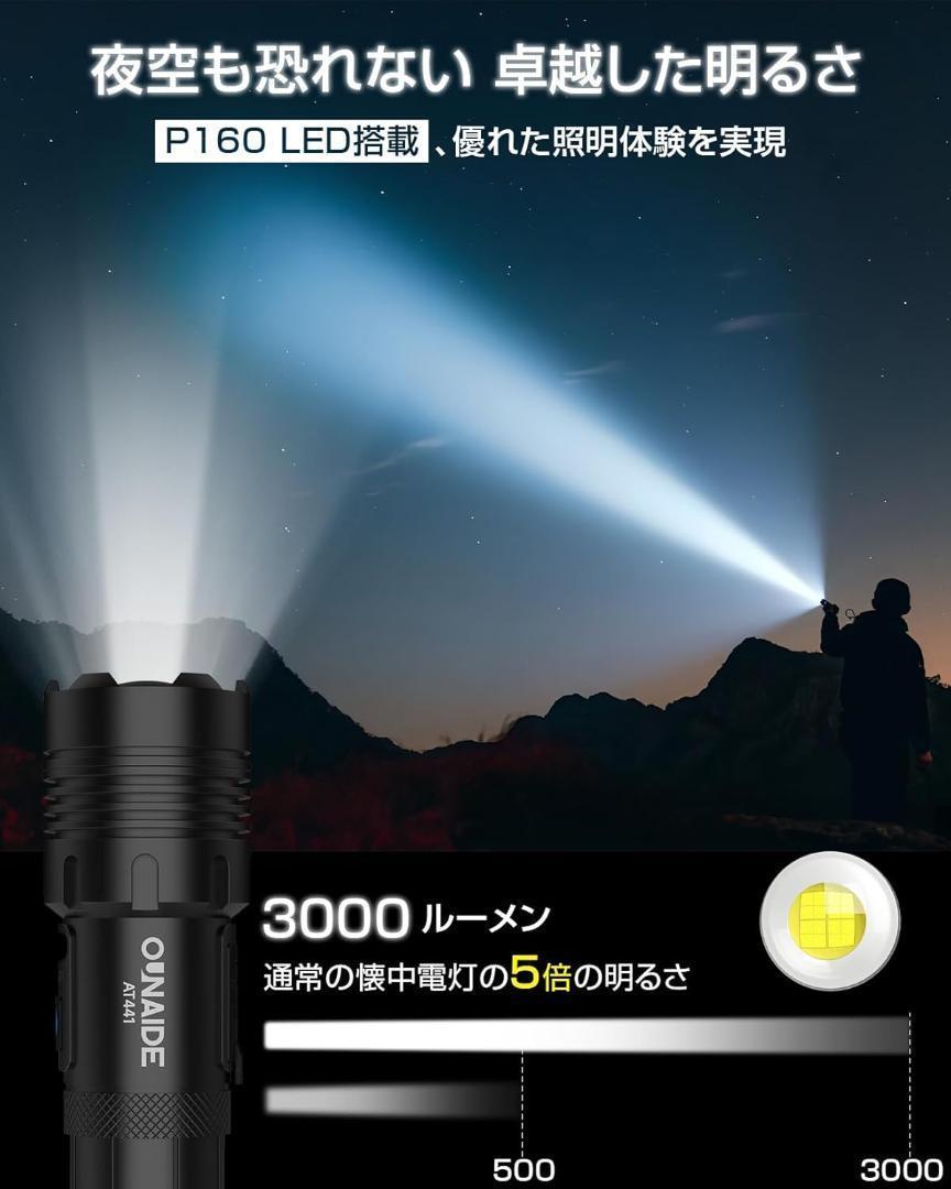 R014 懐中電灯 強力 LEDライト ハンディライト